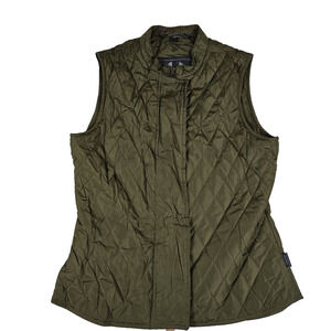 Belstaff Westwell Quilted Gilet Vest Womens M EUR 38 Olive Green Outdoor Hiking